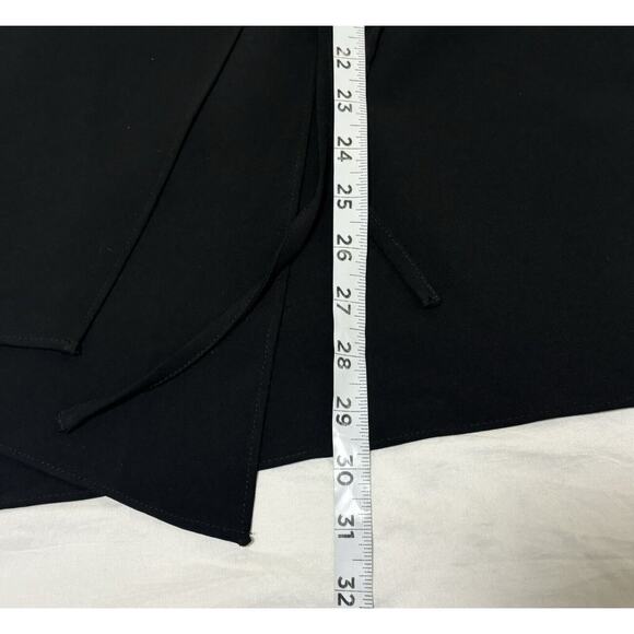Chico's Size 0 (S) Drape Tie Front Jacket Black Whimsigoth Dark Fairycore sleek - Picture 10 of 10